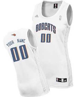 Womens Customized Charlotte Bobcats White Jersey